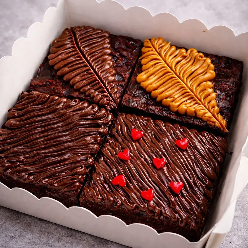 Moi Doughssier rich chocolate brownies — box of four
